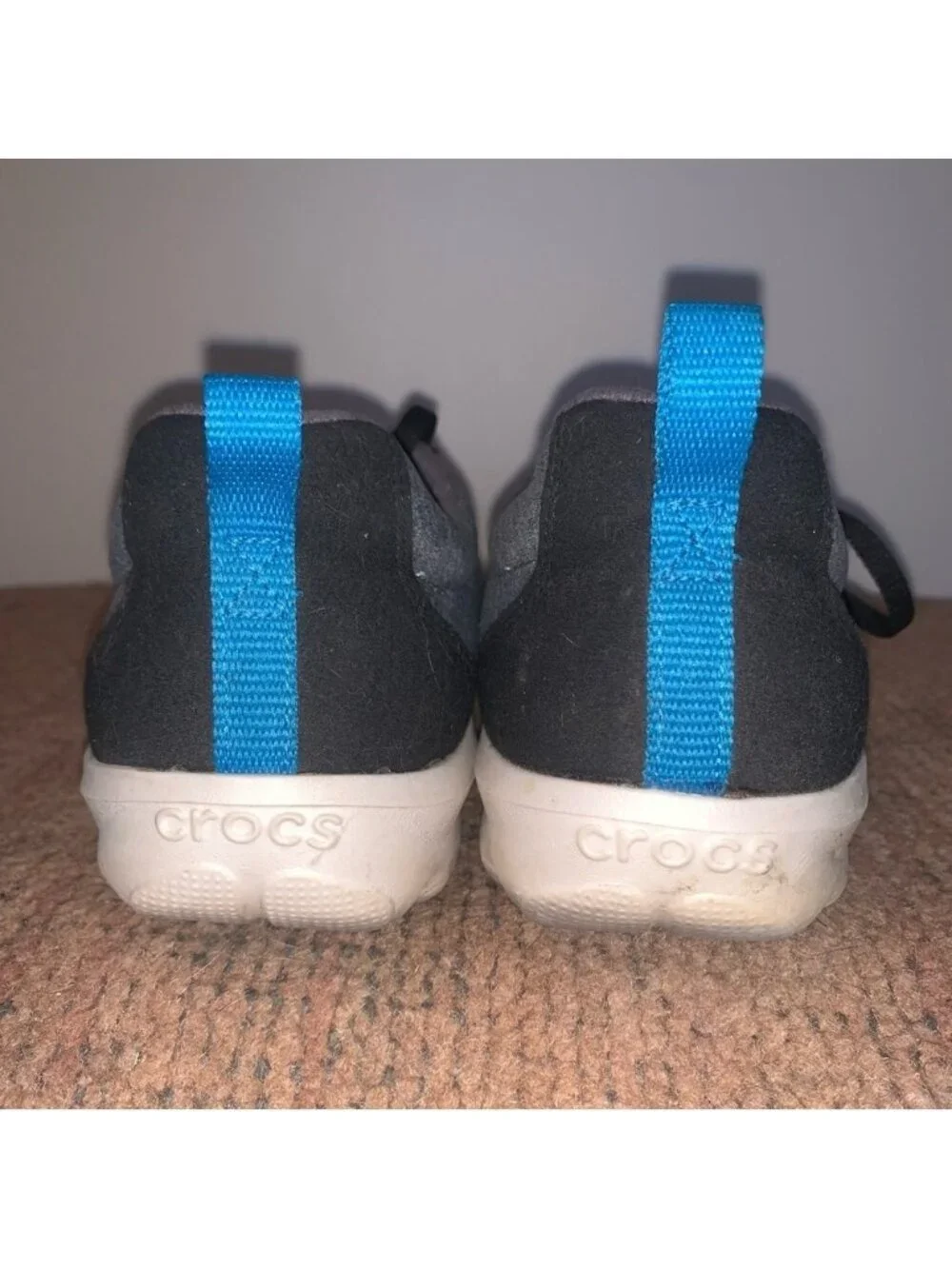 CROCS Gray and Black Athletic Shoes